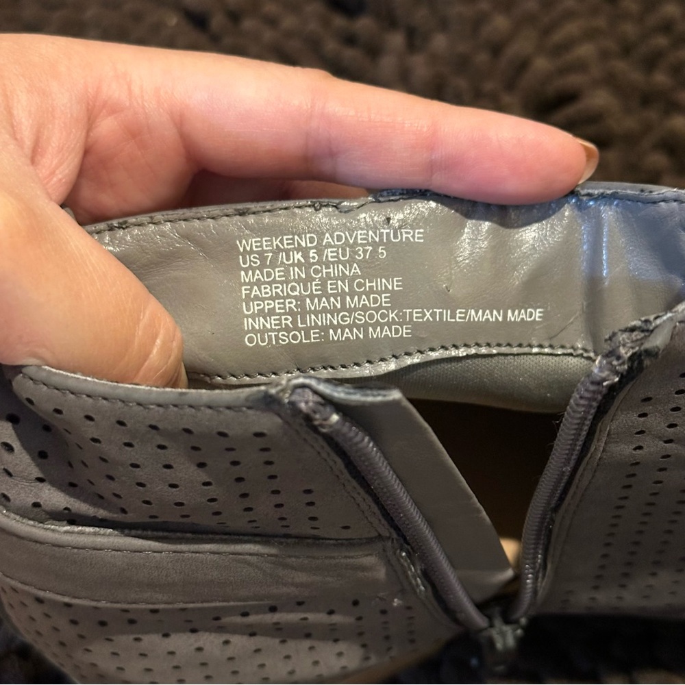 JustFab Breathable Gray Booties - Picture 5 of 5
